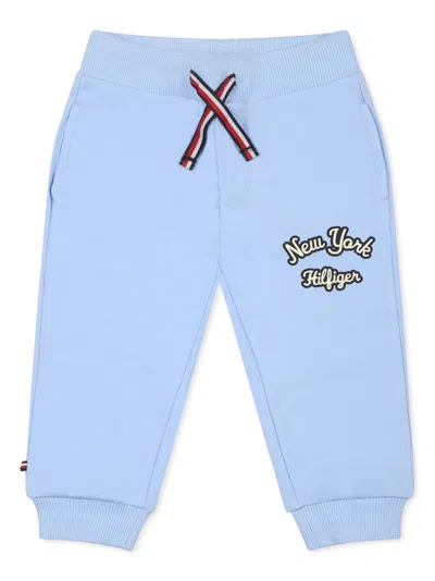 Tommy Hilfiger Junior Babies' Logo-print Track Pants In Blue