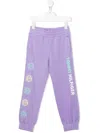 Tommy Hilfiger Junior Teen Logo Print Track Pants In Purple