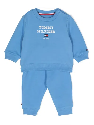 Tommy Hilfiger Junior Babies' Logo-print Track Suit In Blue