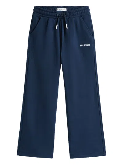 Tommy Hilfiger Junior Kids' Logo-print Tracksuit Bottom In Blue