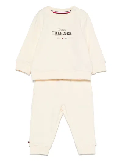Tommy Hilfiger Junior Babies' Logo-print Tracksuit In Yellow