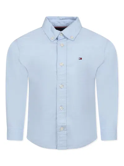Tommy Hilfiger Junior Kids' Logo Shirt In Blue