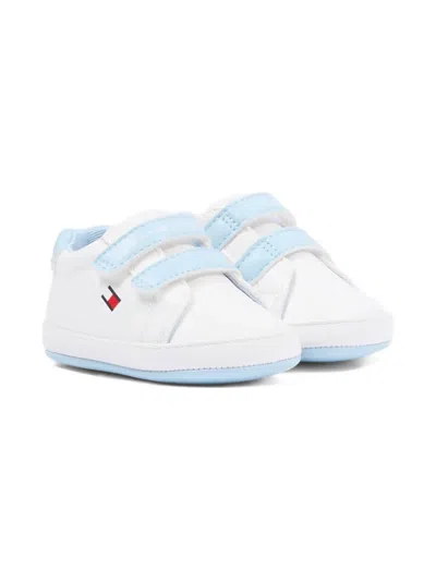 Tommy Hilfiger Junior Babies' Logo-strap Pre-walkers In White