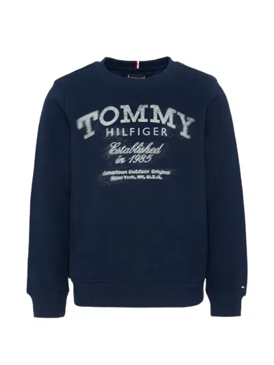 Tommy Hilfiger Junior Kids' Logo Sweatshirt In Blue