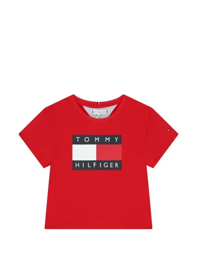 Tommy Hilfiger Junior Kids' Logo T-shirt In Red