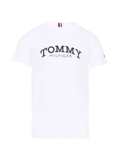Tommy Hilfiger Junior Kids' Logo T-shirt In White