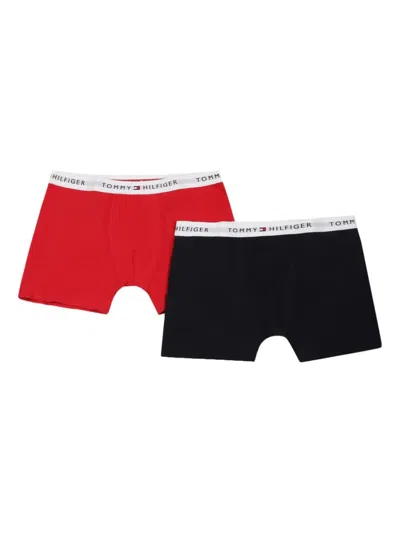 Tommy Hilfiger Junior Kids' Logo-waistband Boxers (pack Of Two) In Black