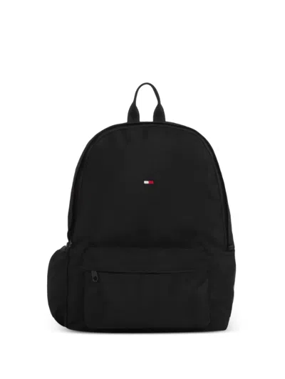 Tommy Hilfiger Junior Kids' Logo-detail Backpack In Black