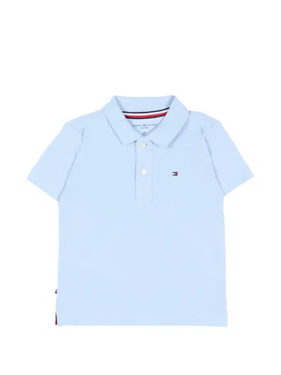 Tommy Hilfiger Junior Babies' Logo-embroidered Polo Shirt In Blue