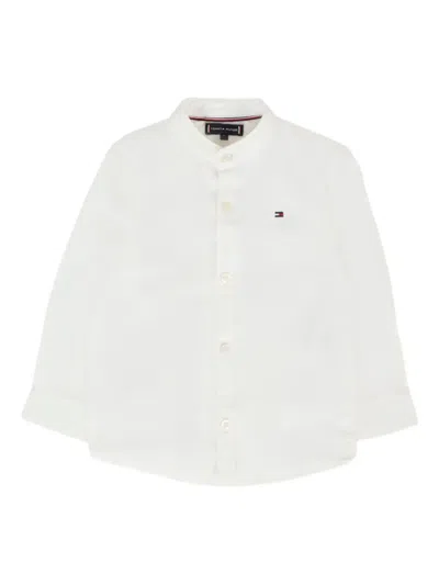 Tommy Hilfiger Junior Babies' Long-sleeve Logo Shirt In White