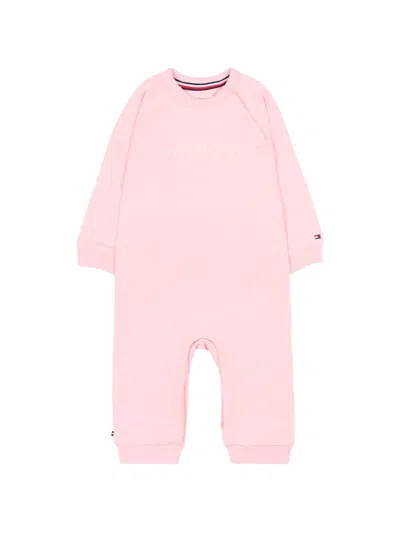 Tommy Hilfiger Junior Babies' Long-sleeve Romper In Pink