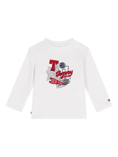 Tommy Hilfiger Junior Babies' Long-sleeve T-shirt In White