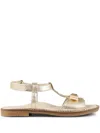 Tommy Hilfiger Junior Metallic Sandals In Gold