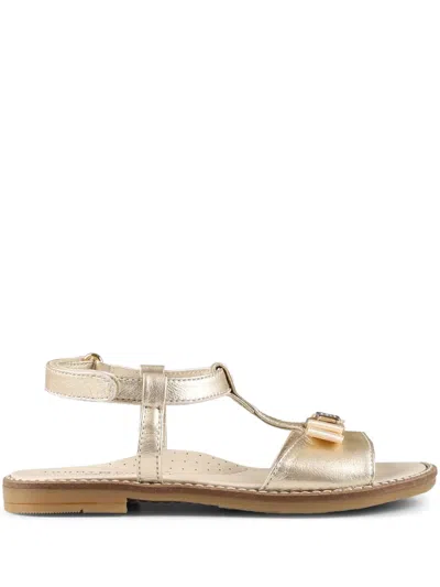 Tommy Hilfiger Junior Kids' Metallic Sandals In Gold