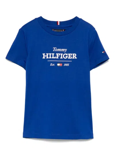 Tommy Hilfiger Junior Kids' Monotype 1985 T-shirt In Blue