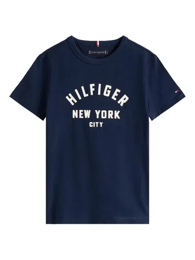 Tommy Hilfiger Junior Kids' New York City T-shirt In Blue