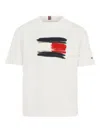 Tommy Hilfiger Junior Paint-effect Short-sleeve T-shirt In White