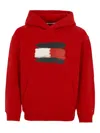 Tommy Hilfiger Junior Paint-splatter Logo Hoodie In Red