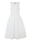 Tommy Hilfiger Junior Ribbed-bodice Sleeveless Dress In White