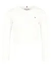 Tommy Hilfiger Junior Ribbed Long-sleeve T-shirt In Neutral
