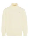 Tommy Hilfiger Junior Roll-neck Cotton Sweater In Neutral