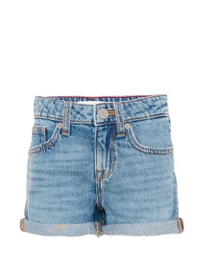 Tommy Hilfiger Junior Kids' Rolled-hem Denim Shorts In Blue