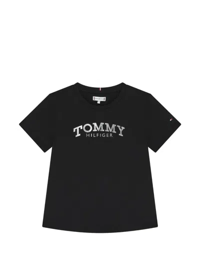 Tommy Hilfiger Junior Kids' Round-neck T-shirt In Blue
