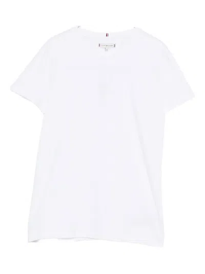 Tommy Hilfiger Junior Kids' Short-sleeve Cotton Top In White