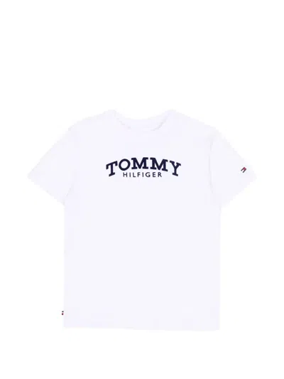 Tommy Hilfiger Junior Babies' Short-sleeve Crew-neck T-shirt In White
