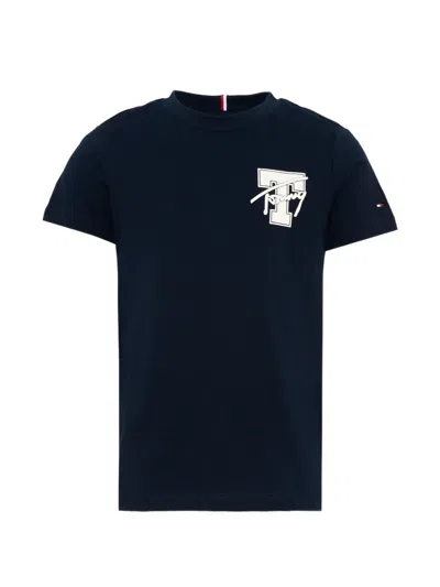 Tommy Hilfiger Junior Kids' Short-sleeve T-shirt In Black