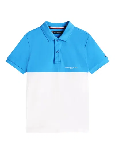 Tommy Hilfiger Junior Kids' Short-sleeved Polo Shirt In Blue