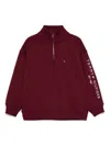 Tommy Hilfiger Junior Short-zip Sweatshirt In Red