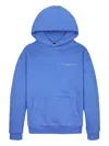 Tommy Hilfiger Junior Signature-logo Hoodie In Blue
