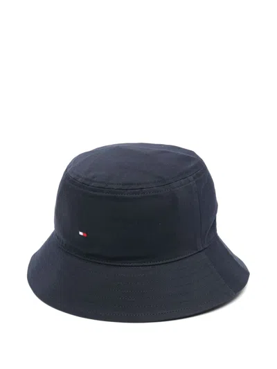 Tommy Hilfiger Junior Kids' Small-flag Bucket Hat In ブルー