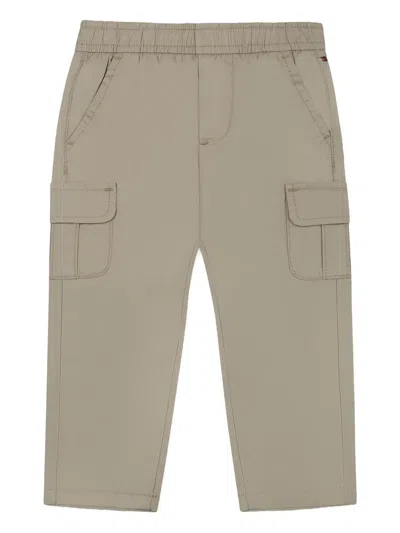 Tommy Hilfiger Junior Babies' Straight-leg Cargo Trousers In Neutrals