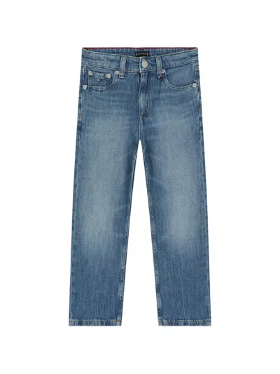 Tommy Hilfiger Junior Kids' Straight-leg Jeans In Blue