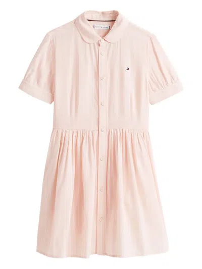Tommy Hilfiger Junior Kids' Striped Mini Dress In Pink