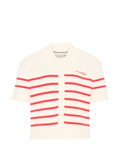 Tommy Hilfiger Junior Kids' Striped Ribbed-knit Cardigan In Multi