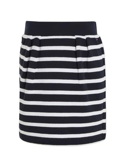 Tommy Hilfiger Junior Kids' Striped Skirt In Blue