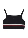 Tommy Hilfiger Junior Striped Sleeveless Crop Top In Blue