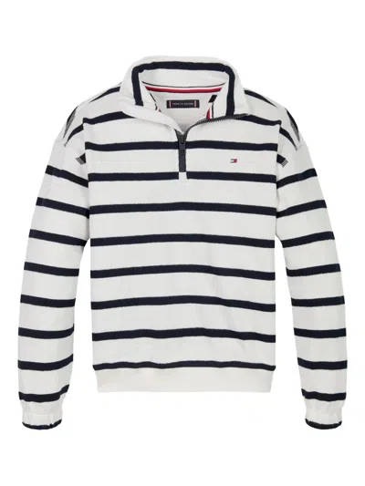 Tommy Hilfiger Junior Kids' Striped Sweatshirt In White
