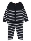 Tommy Hilfiger Junior Striped Trousers Set In Blue