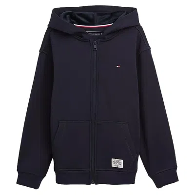 Tommy Hilfiger Junior Kids' Sweatshirt With Hood In Blu