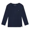 Tommy Hilfiger Junior T-shirt With Embroidered Logo In Blu