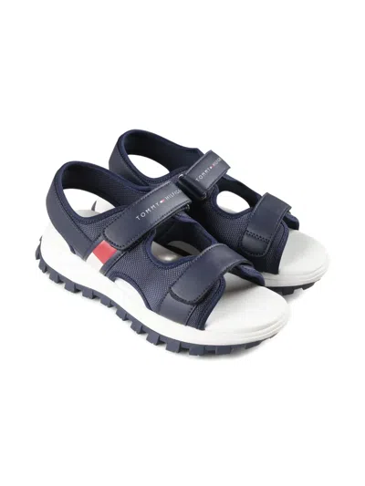 Tommy Hilfiger Junior Kids' Touch-strap Sandals In Blue
