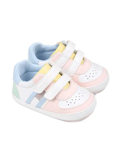 Tommy Hilfiger Junior Babies' Touch-strap Sneakers In 白色