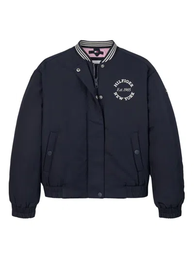 Tommy Hilfiger Junior Kids' Varsity Bomber Jacket In Blue