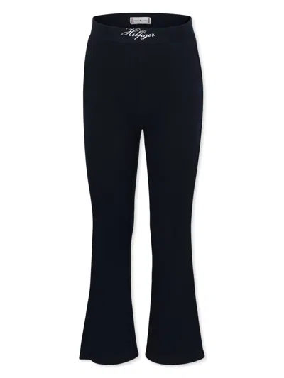 Tommy Hilfiger Junior Kids' Varsity Flared Leggings In Blue