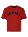 Tommy Hilfiger Junior Varsity Logo-embroidery T-shirt In Red