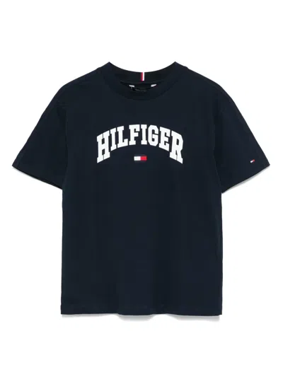 Tommy Hilfiger Junior Kids' Varsity Logo T-shirt In Blue
